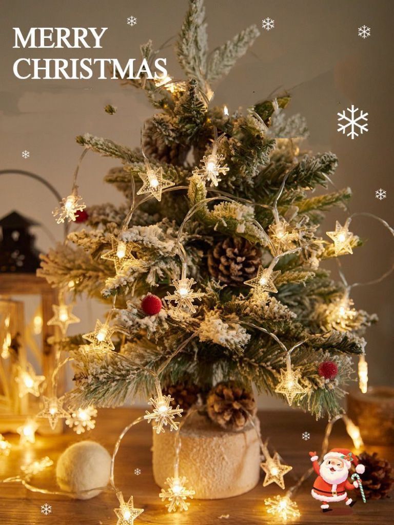 Luzes LED  Estrela e floco de neve - natal com magia!