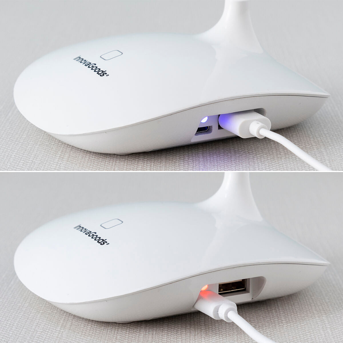 Luminária de mesa LED recarregável e sensível ao toque